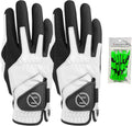 Zero Friction Men's Golf Glove Set + Tees