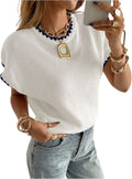 Women's Ribbed Sweater with Floral Design by SOLY HUX for Elegance