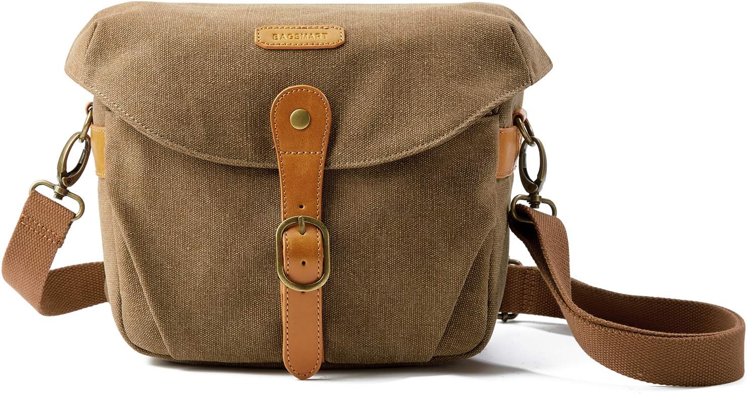 BAGSMART Camera Bag for DSLR and SLR - Compact Crossbody Case