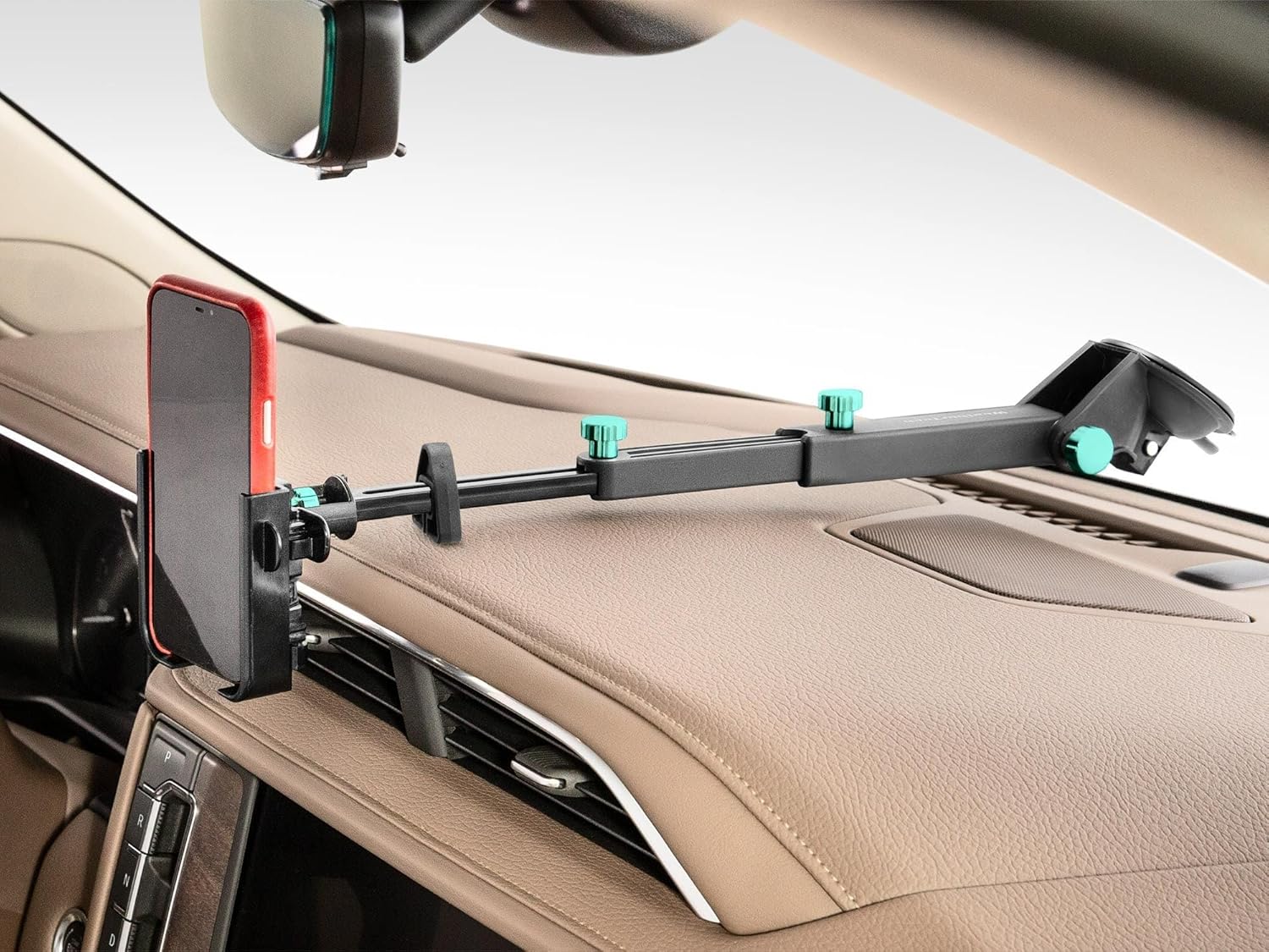 WeatherTech WindshieldFone Car Phone Holder with Turquoise Knobs