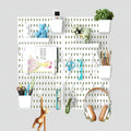 Pegboard Combination Kit Modular White Pegboard Wall Organizer - Easy