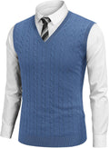 COOFANDY Men's V Neck Sweater Vest Slim Fit - Classic Layering