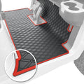 Xtreme Mats Club Car Compatible Full Coverage Golf Cart Mat - Red Trim