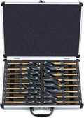 EFFICERE 17-Piece 1/2 Reduced Shank Silver and Deming Drill Bit Set