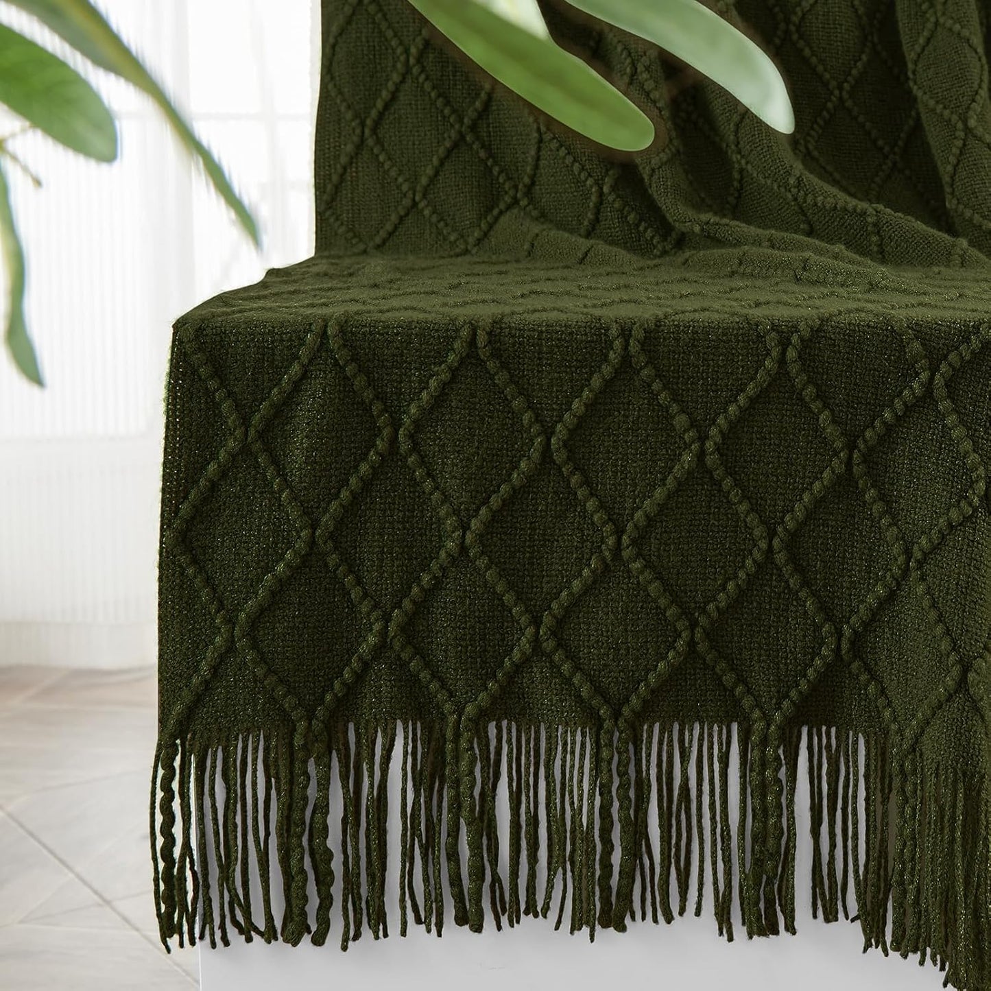 Knitted Throw Blankets for Couch and Bed - Soft Cozy Knit