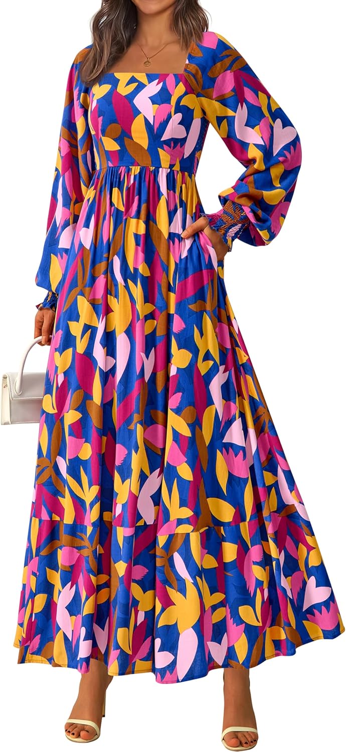RETTYGARDEN Women Floral Maxi Dresses for Fall 2025 Style