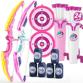 2 Pack Bow and Arrow for Kids - LED Light Up Archery Set