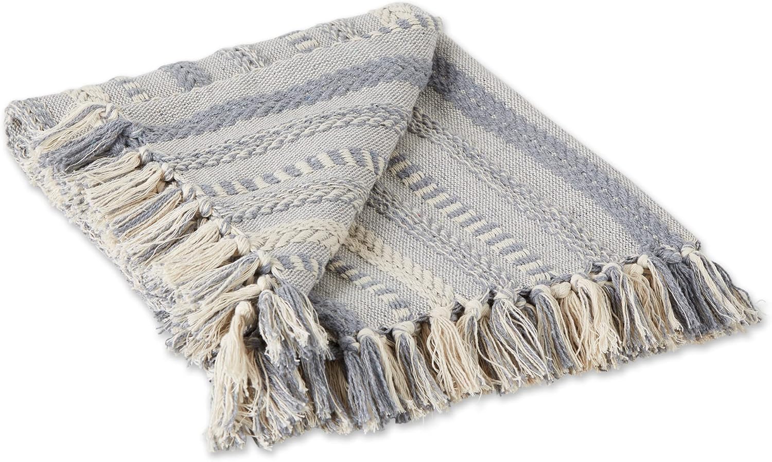 DII Braided Striped Decorative Throw Blanket for Cozy Comfort