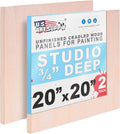 20 in x 20 in Unfinished Cradled Wood Panels 3/4 in Studio Depth - 2