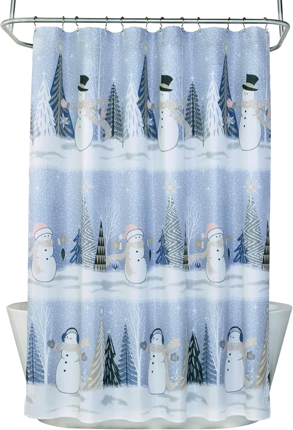 SKL Home Christmas Glitz & Glam Snowmen Shower Curtain Review