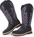 Hawkwell Women's Cowboy Cowgirl Boots Square Toe Mid Calf
