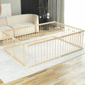 Baby Playpen Play Fence Gate Wood Large - Safe Indoor Play Yard