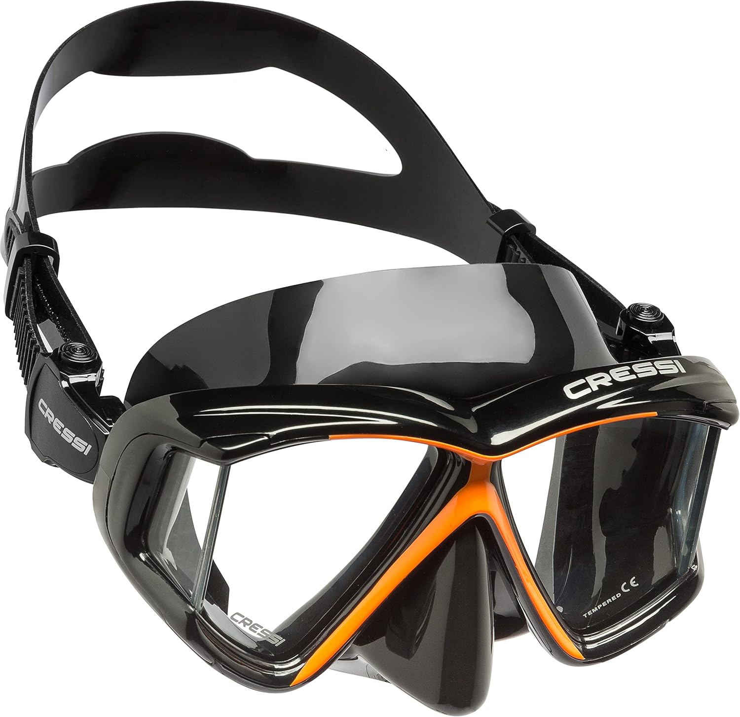 Cressi Panoramic Wide View Diving Mask with 4-Window Design