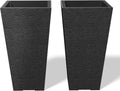 Kante 22 Inch Tall Planter Set of 2 - Large Taper Planters for Indoor