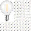 G40 LED Replacement Light Bulbs for String Lights - Warm 2700K 75Pack