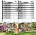 18 Panels No Dig Decorative Fence with Gate - Tall Garden Animal