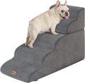 Dog Stairs Ramp for High Bed, 5-Step Foam Pet Steps - Gentle Slope