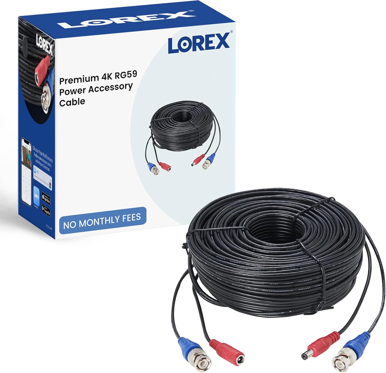 Lorex 4K RG59 Power Accessory Cable for Security Cameras