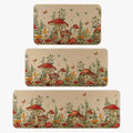 Mushroom Snail Kitchen Rugs Set of 3 - Low-Profile Spring Mats