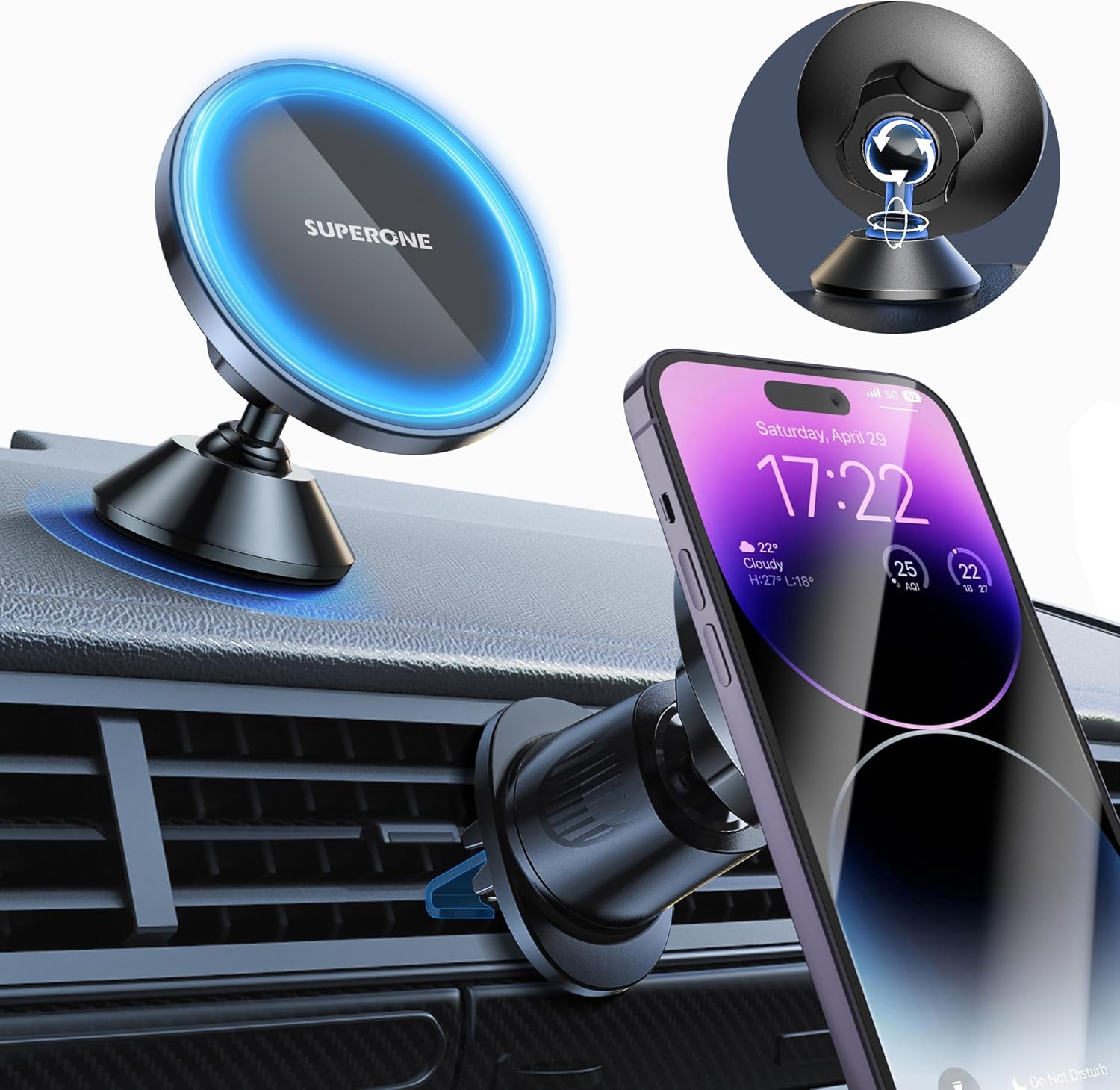 POWERFUL MagSafe Car Mount for iPhone