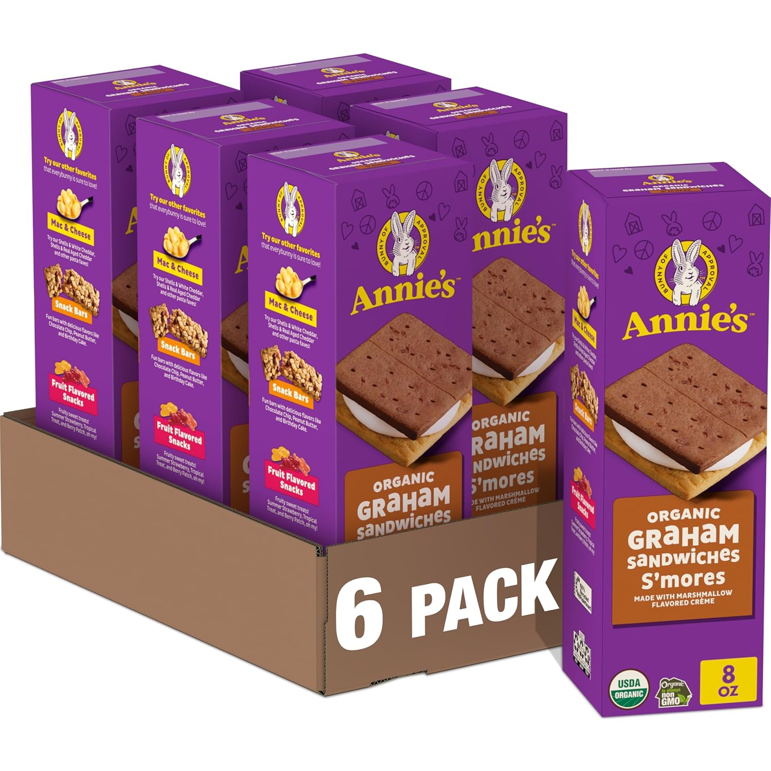 Annie's Organic S'mores Graham Sandwich Cookies, 12 Cookies