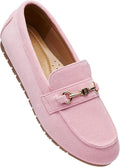 Women Wide Loafers Cute Dressy Slip Ons - Comfortable Work Flats
