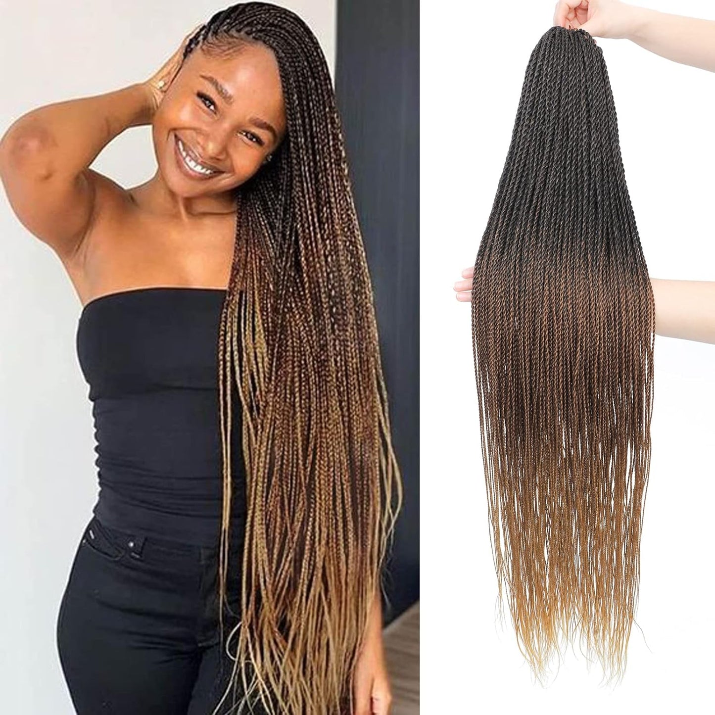NAYOO Ombre Crochet Hair Senegalese Twist for Stylish Looks