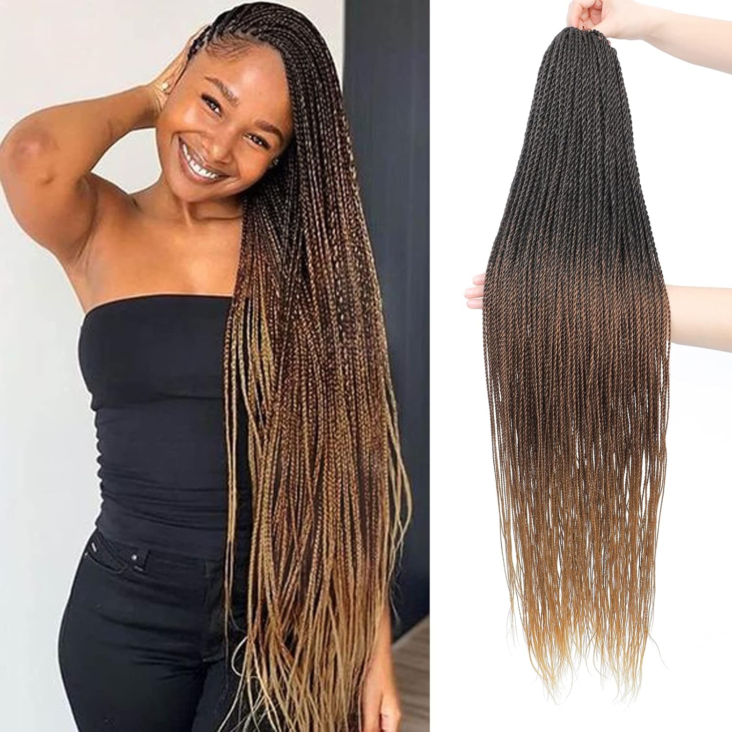 NAYOO Ombre Crochet Hair Senegalese Twist for Stylish Looks