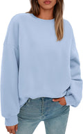 Oversized Crewneck Sweatshirt for Women - Cozy Fall Winter Staple 4-6