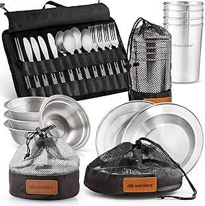 Wealers Unique Complete Messware Kit for 4 Person Dining Set
