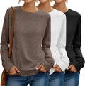Riyiper 3 Pack Women's Long Sleeve Sweatshirts - Soft Everyday