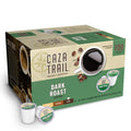 Caza Trail Coffee Pods Dark Roast Single Serve (Pack of 100)