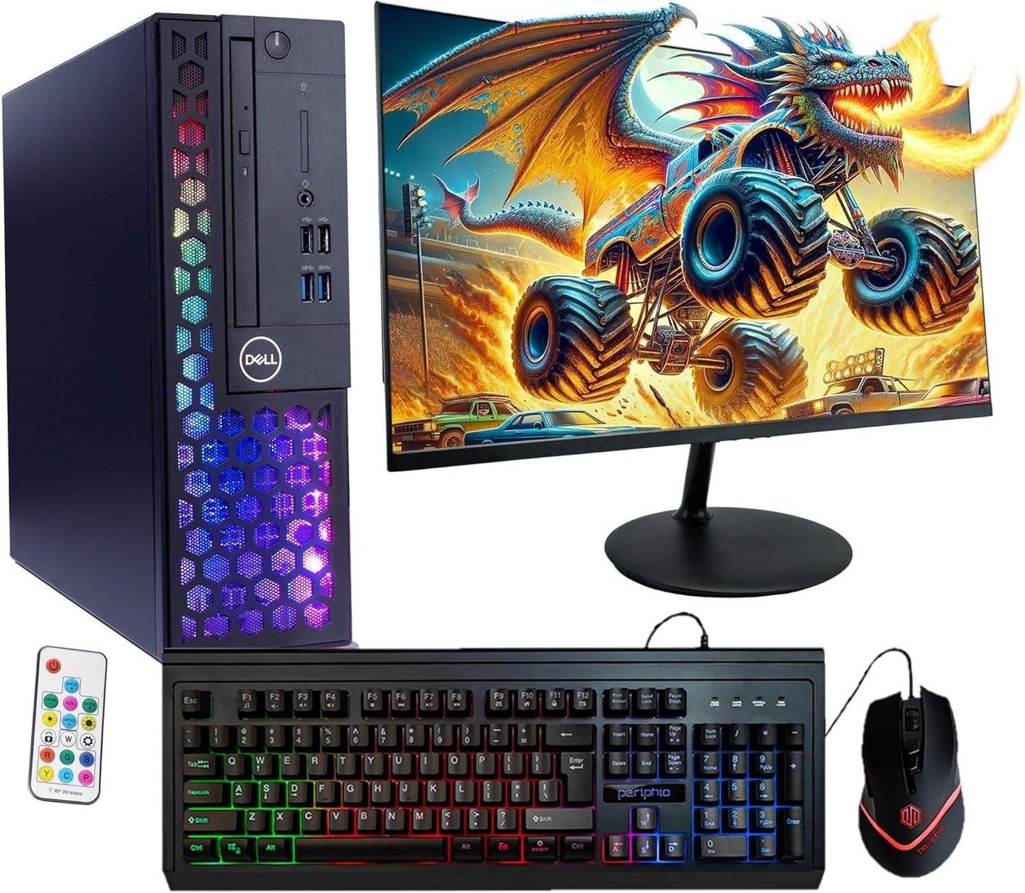 Dell RGB PC Computer with Intel i5-8500 and 24in Monitor