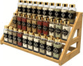 Bamboo Spice Rack 3-Tier Organizer - Holds 24 Jars