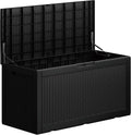 100 Gallon Deck Box Resin Outdoor Indoor Waterproof Storage Box