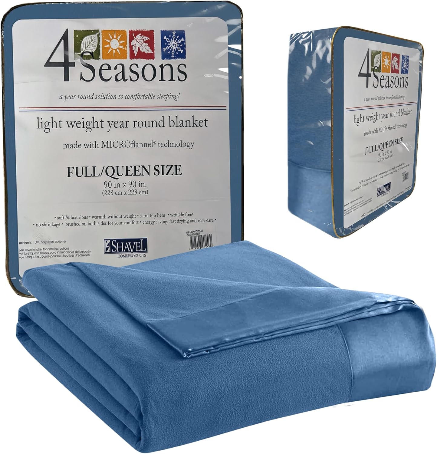 Thermee Micro Flannel Full/Queen Blanket for Cozy Comfort