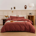 ECOCOTT Duvet Cover Queen Size - Washed Cotton Linen Feel