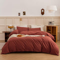 ECOCOTT Duvet Cover King Size - Linen Feel Washed Cotton Set