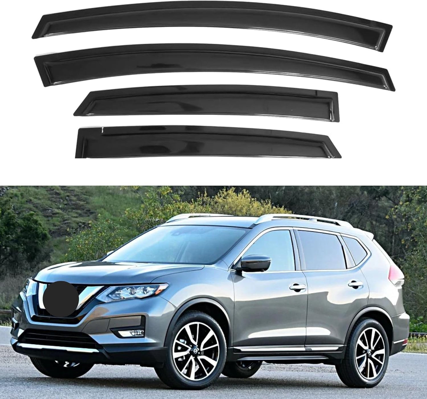 IG Window Visor for Nissan Rogue 2014-2020 - Durable Rain Guard