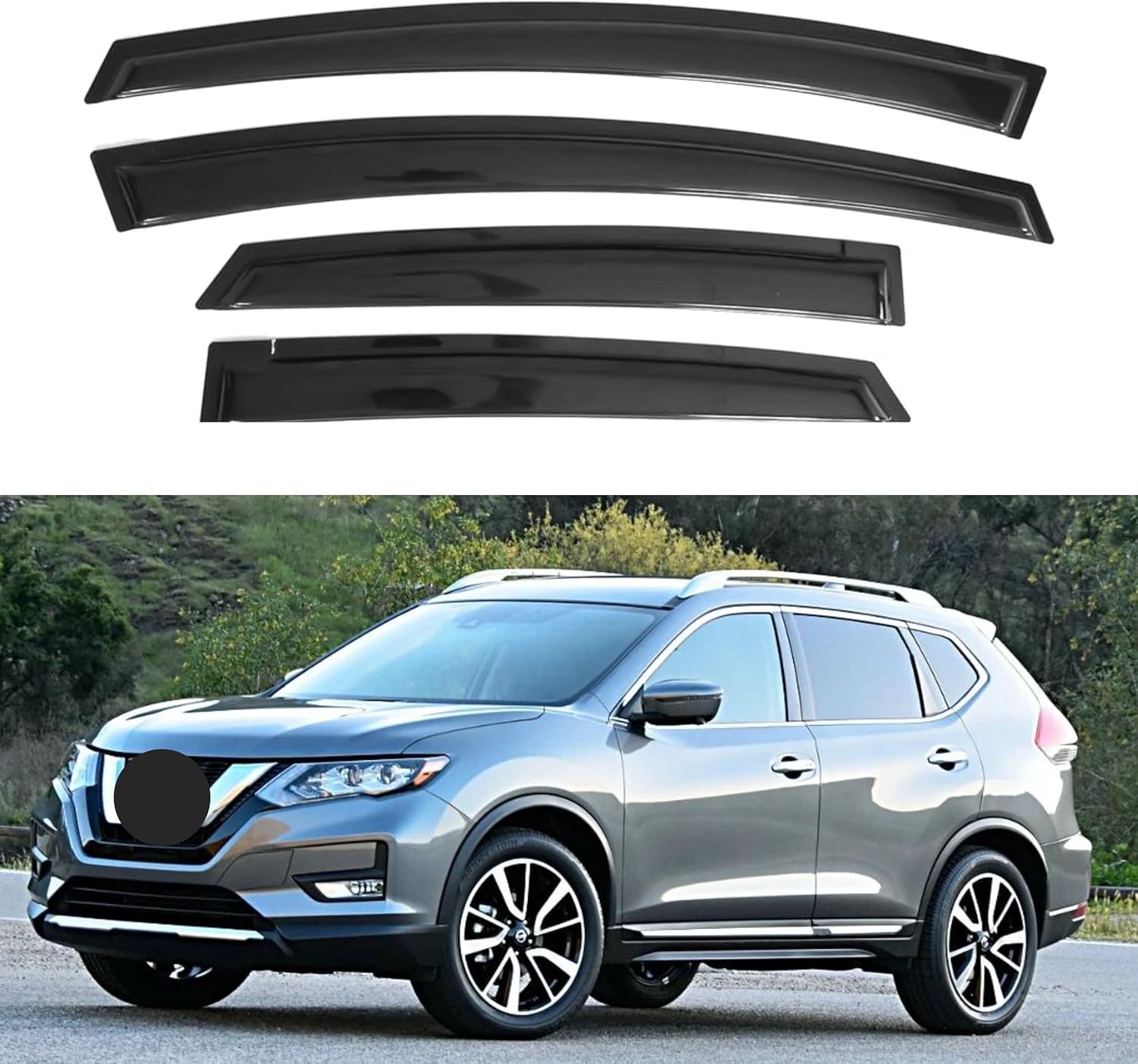 IG Window Visor for Nissan Rogue 2014-2020 - Durable Rain Guard