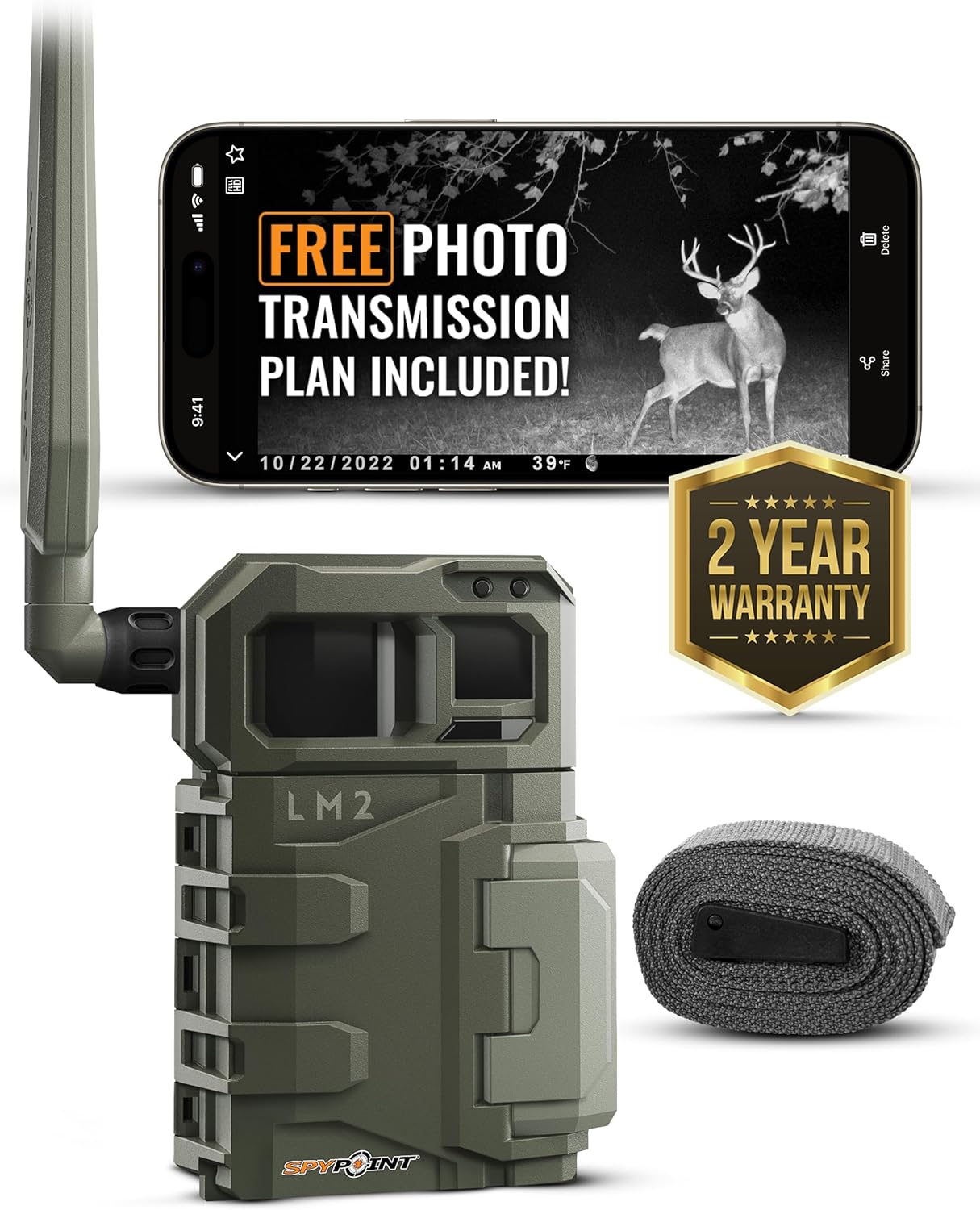 SpyPoint LM2 Cellular Trail Camera - Instant Photos to App!
