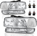 Headlight Assembly Front Lamp Compatible with 1999-2006 GMC Sierra