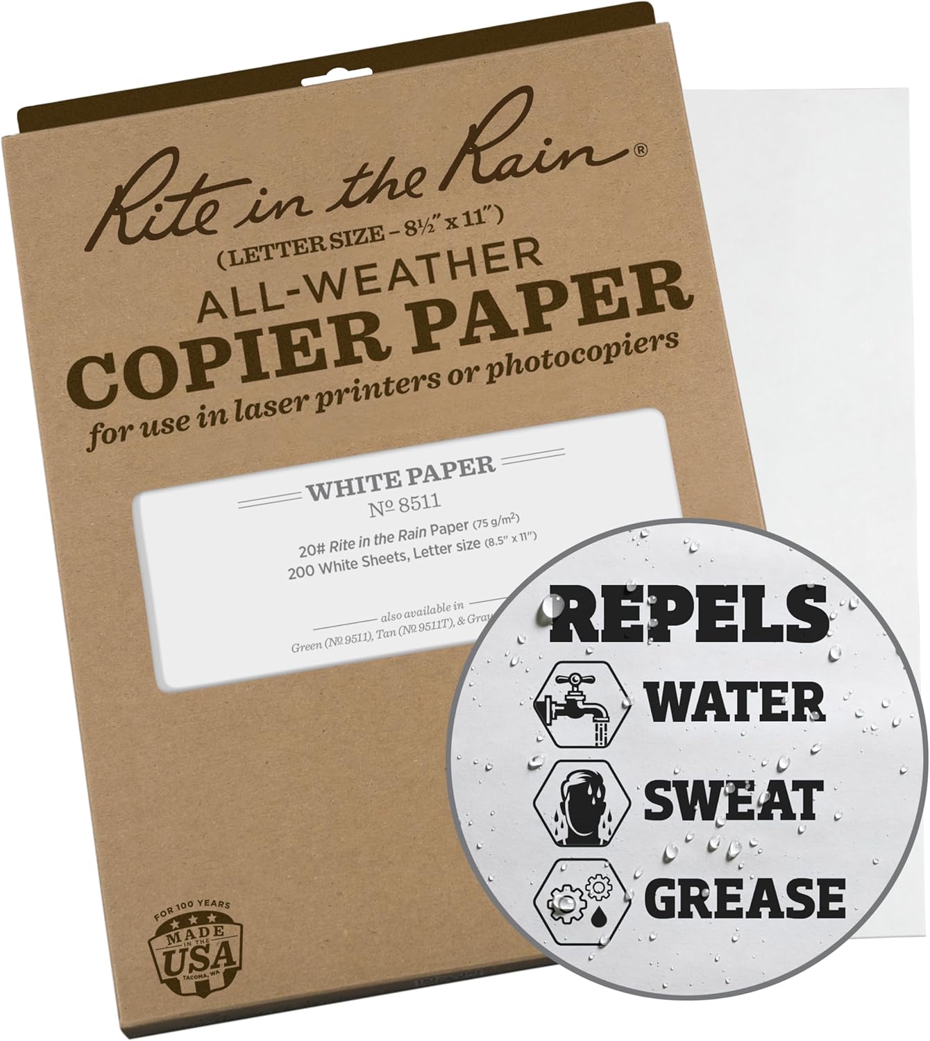 Rite in the Rain Weatherproof Copier Paper for All Conditions