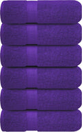 Luxury 100% Ring-Spun Cotton Hand Towels Set of 6 - Soft, Quick-Drying