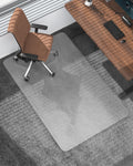 Frosted Clear Chair Mat for High Pile Carpet and Hardwood - Heavy Duty