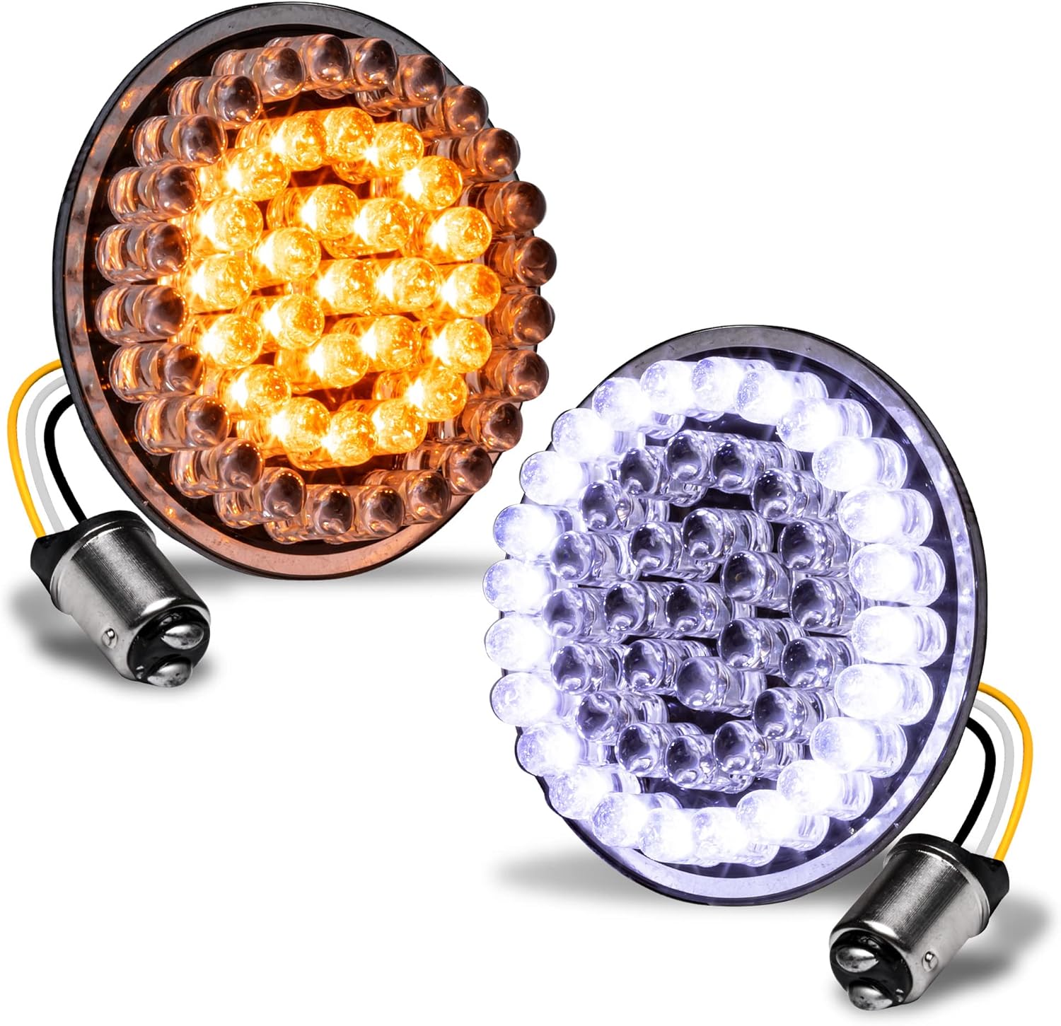 TRUE MODS 2in 1157 Front Amber + White LED Turn Signal Lights