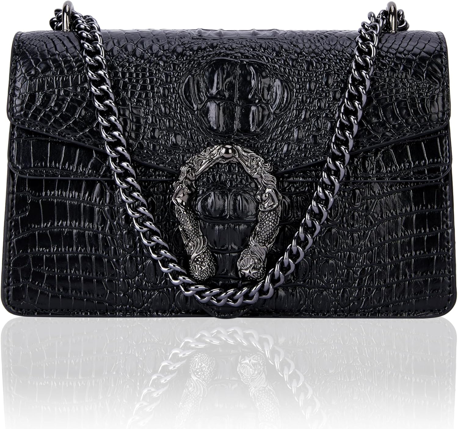 Aiqudou Crossbody Bag for Women - Luxury Snake Print Purse