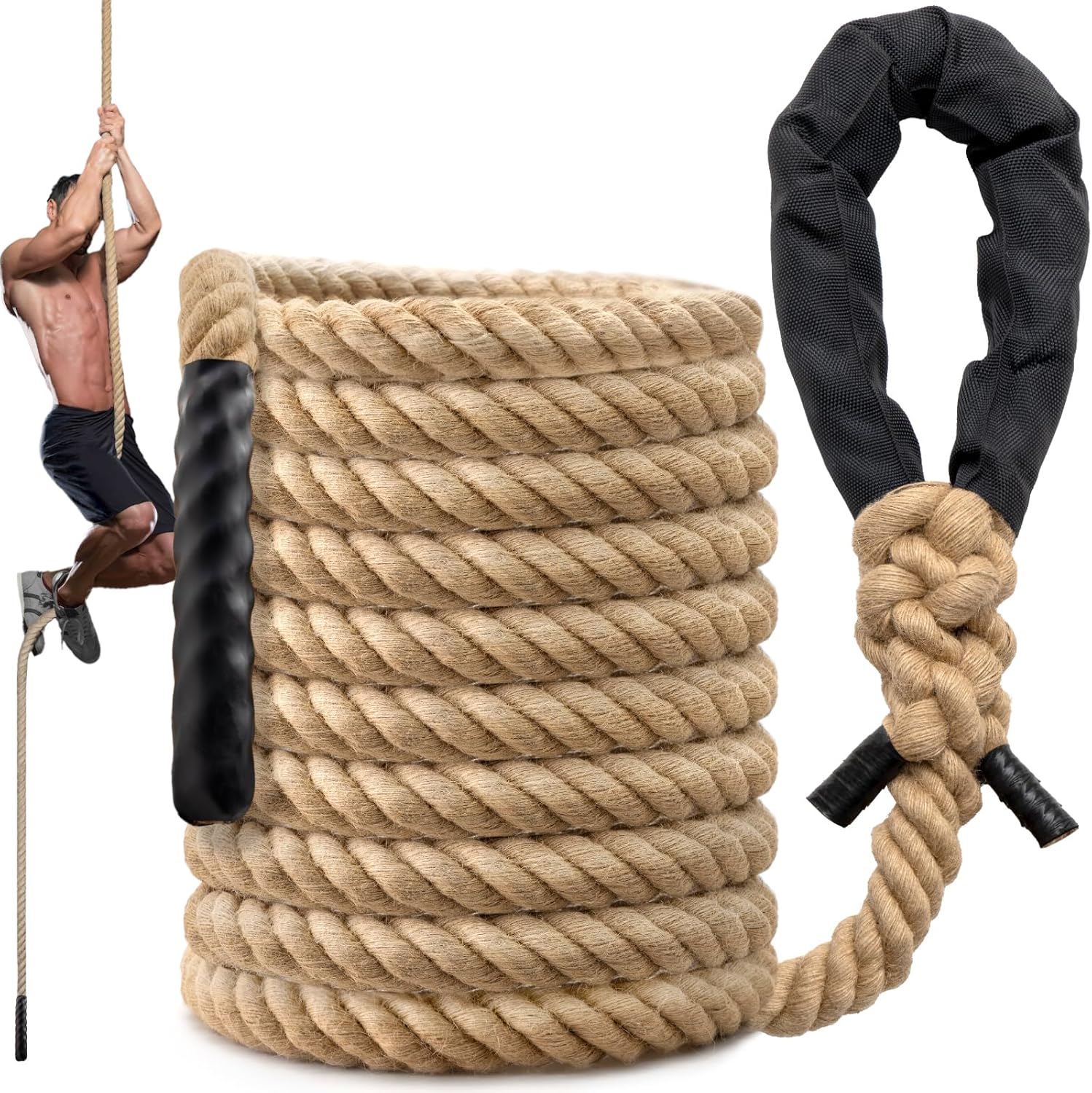 Climbing Rope Gym Workout - Heavy Duty Jute Thick Ropes