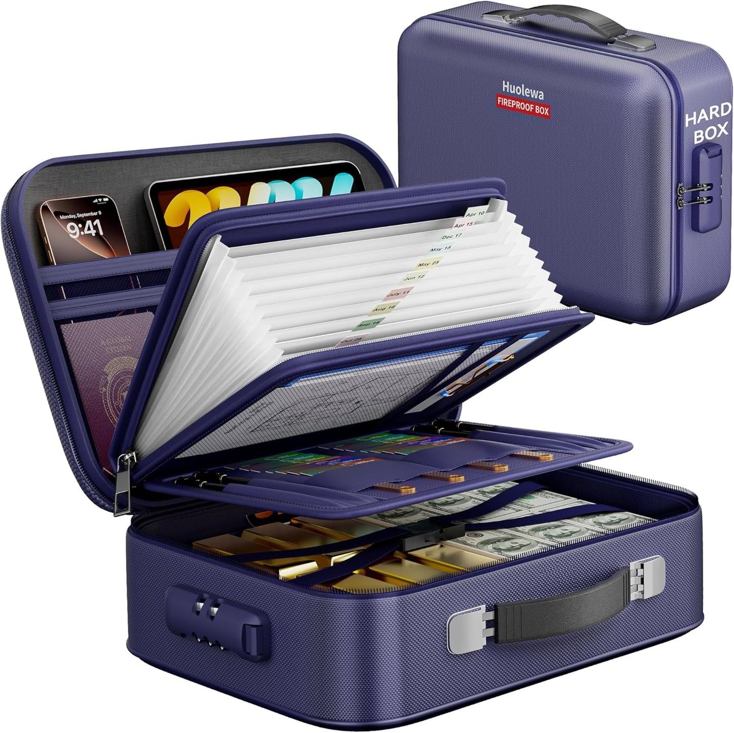 Fireproof Document Box with Lock for Secure Storage Solutions
