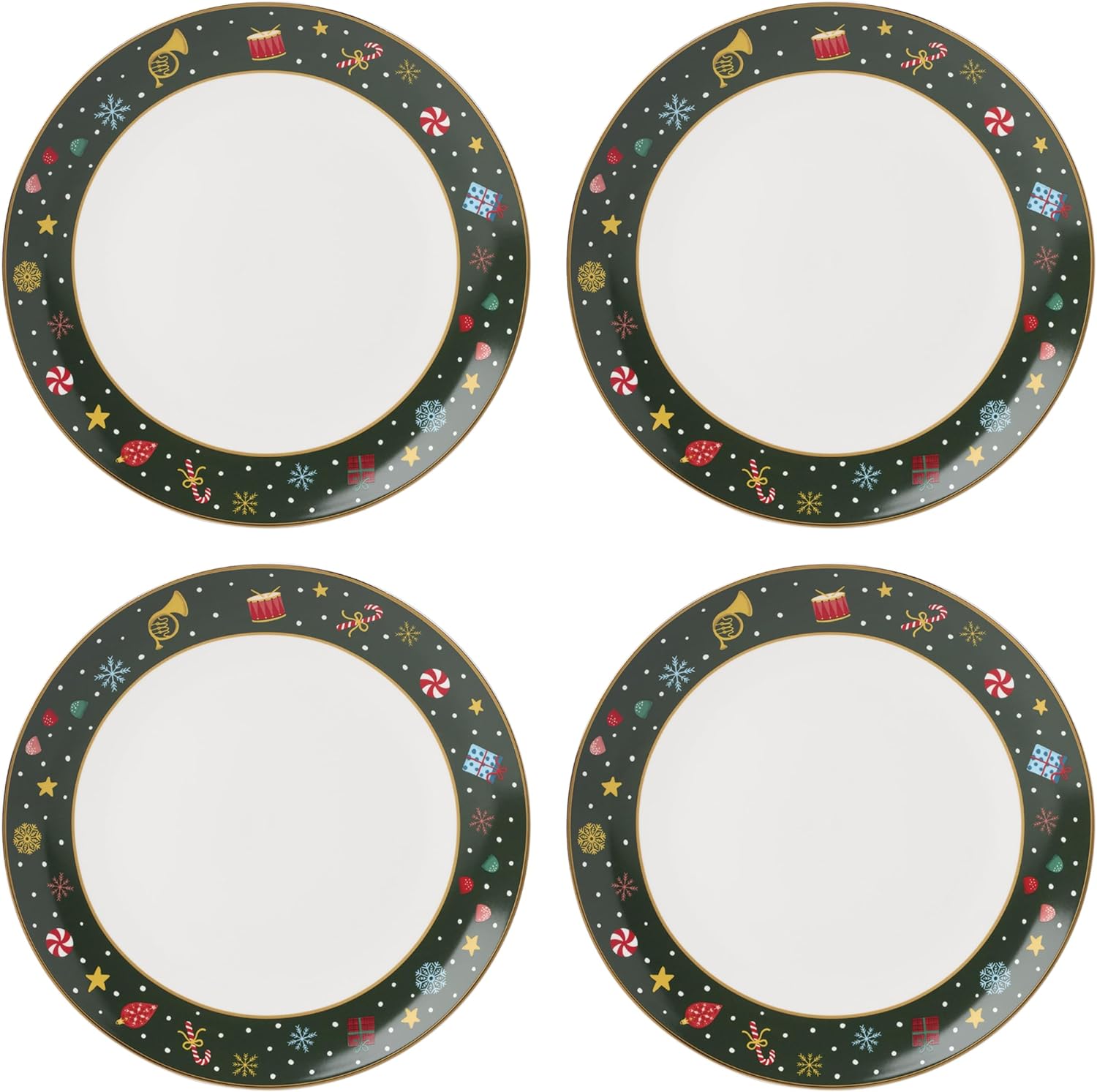 Nutcracker Ballet Dinnerware Set for 4 - Porcelain Plates